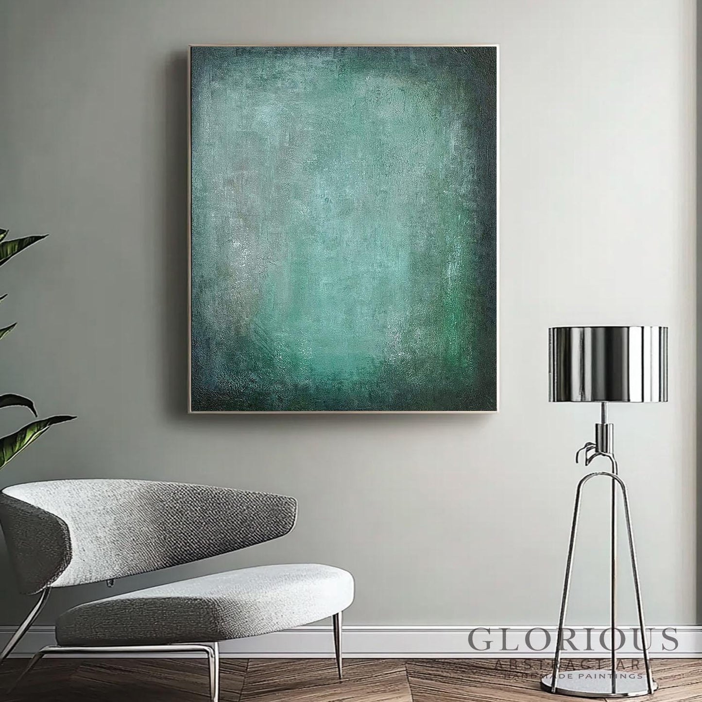 Sage Green Abstract Wall Art, Textured Acrylic Painting, Modern Minimalist Canvas Art, Mint Green Artwork, Bedroom Decor, Original Artwork