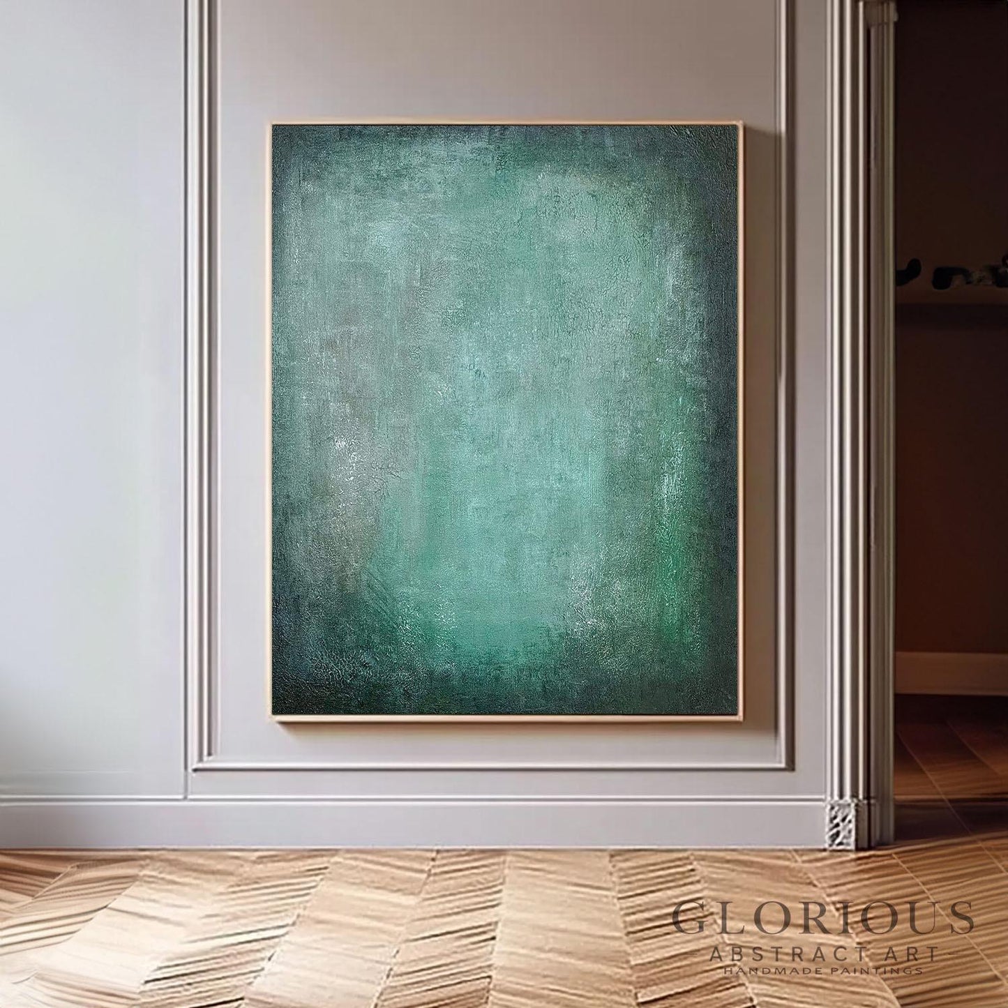 Sage Green Abstract Wall Art, Textured Acrylic Painting, Modern Minimalist Canvas Art, Mint Green Artwork, Bedroom Decor, Original Artwork