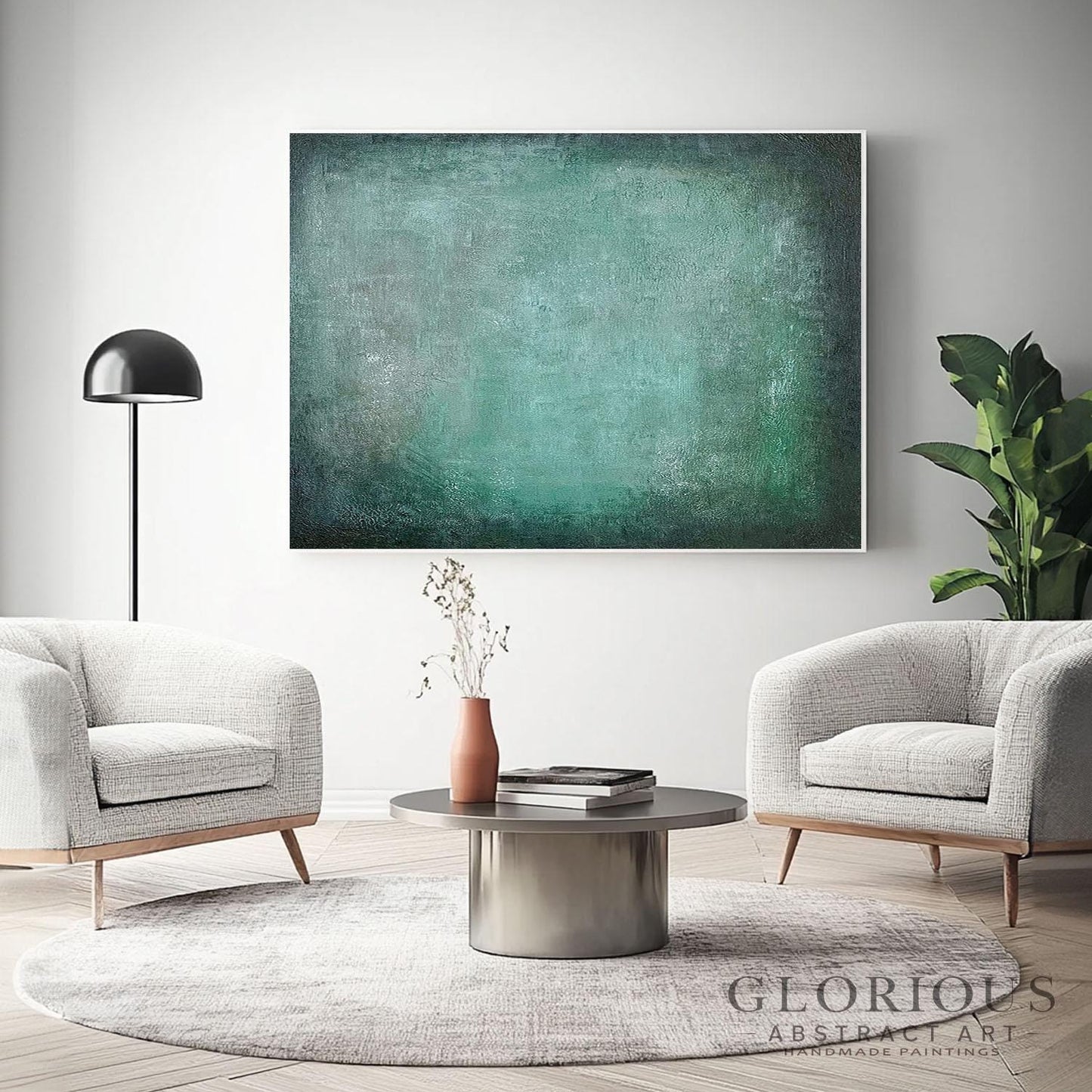 Sage Green Abstract Wall Art, Textured Acrylic Painting, Modern Minimalist Canvas Art, Mint Green Artwork, Bedroom Decor, Original Artwork